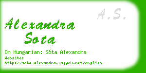 alexandra sota business card